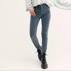 NWT FREE PEOPLE morning waves buttonfly cord pants